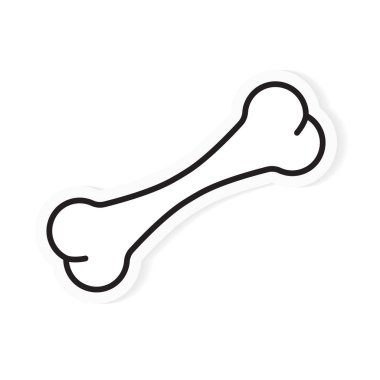 çapraz köpek kemiği simgesi- vektör illüstrasyon