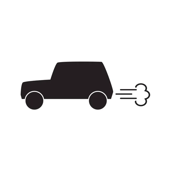 Auto emittiert Rauch Icon-Vektor Illustration — Stockvektor