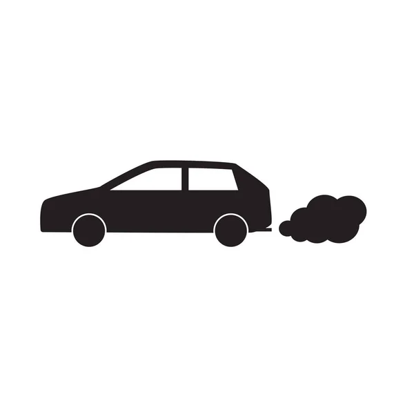 Автомобіль випромінює іконку диму Векторна ілюстрація — стоковий вектор