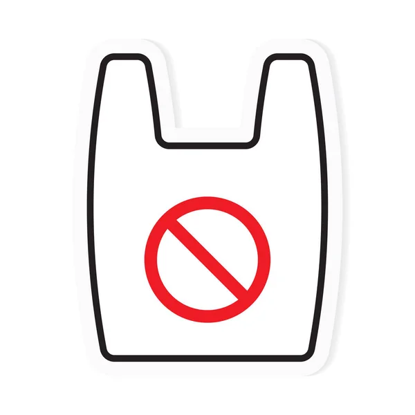 Sem saco de plástico icon- ilustração vetorial — Vetor de Stock