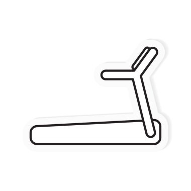 koşu bandı makine simgesi- vektör illüstrasyon