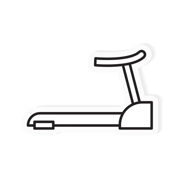 Ilustrasi mesin treadmill icon- vektor - Stok Vektor