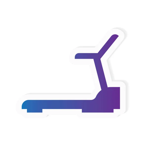Treadmill machine icon- vector illustration — Stock Vector