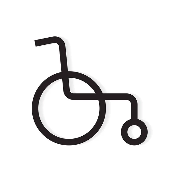 Ikona wózka inwalidzkiego - ilustracja wektora — Wektor stockowy