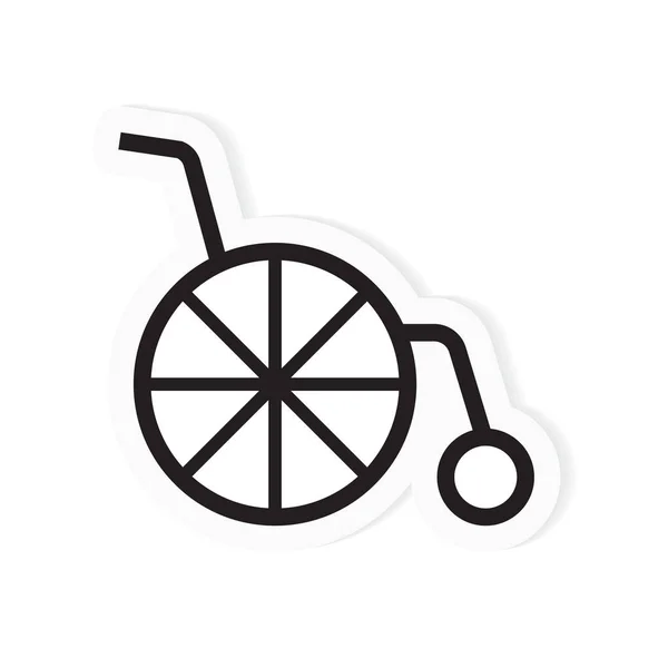 Illustration vectorielle iconique fauteuil roulant — Image vectorielle