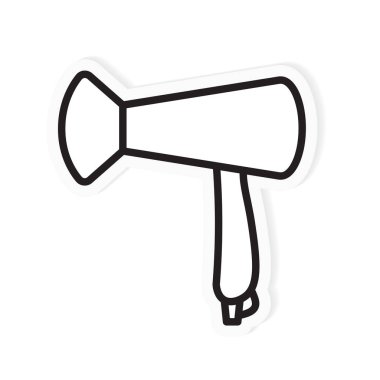 saç kurutma makinesi simgesi- vektör illüstrasyon