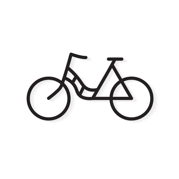 Ilustracja ikona sylwetka rower wektor — Wektor stockowy