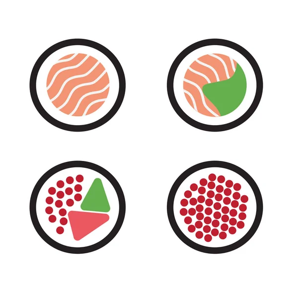 Set of suhi rolls icon- vector illustration — Stock Vector