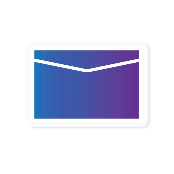 Gradiente envelope icon- ilustração vetorial — Vetor de Stock