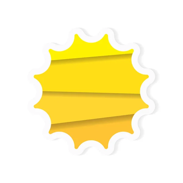 Icono amarillo del sol-vector ilustración — Vector de stock