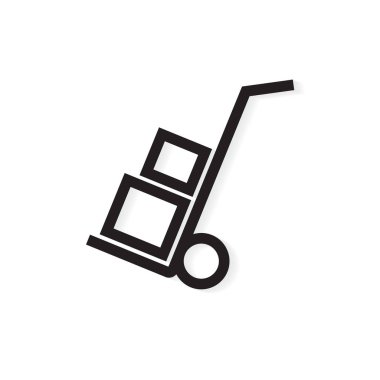 el kamyon simgesi- vektör illüstrasyon