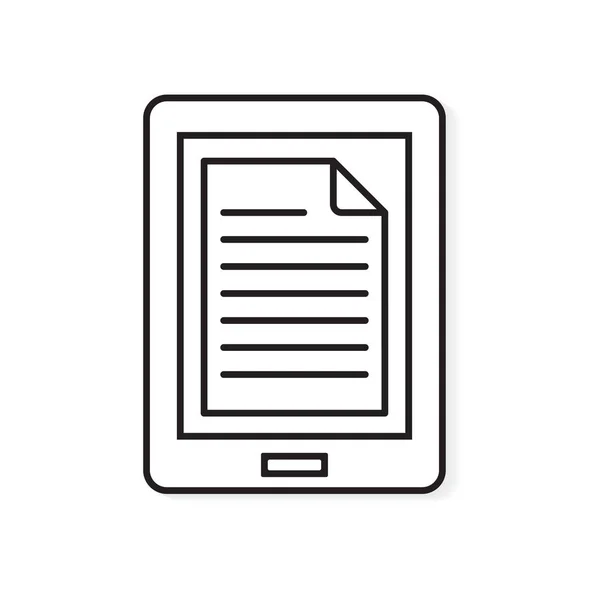 Ebook reader icon- illustrazione vettoriale — Vettoriale Stock