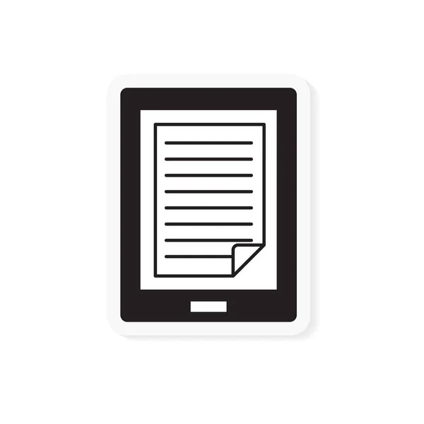 Ebook reader icon- illustrazione vettoriale — Vettoriale Stock