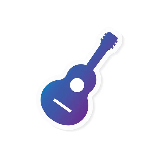 Akoestische gitaar icoon-vector illustratie — Stockvector