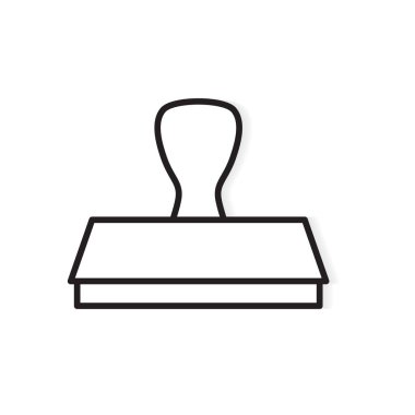 siyah pul simgesi- vektör illüstrasyon