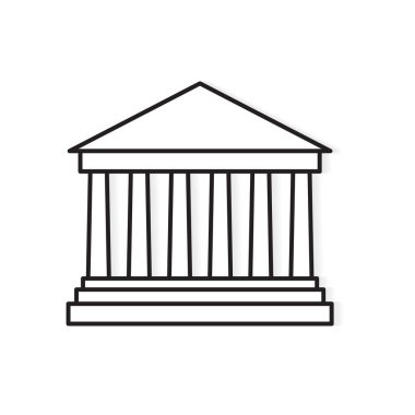 banka bina simgesi simgesi- vektör illüstrasyon