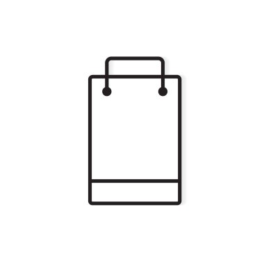 alışveriş çantası simge vektör çizim