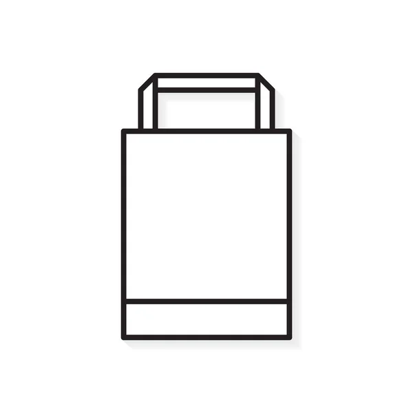 Alışveriş çantası simge vektör çizim — Stok Vektör