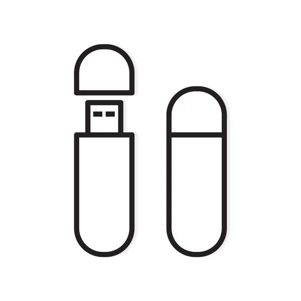 USB pen drive flash memória icon- vetor ilustração — Vetor de Stock