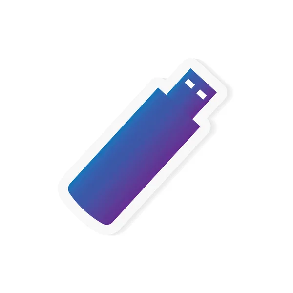 USB pen drive flash de memoria icon- vector de ilustración — Archivo Imágenes Vectoriales