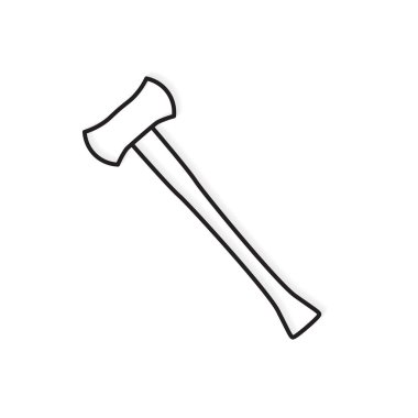 siyah eksen simgesi- vektör çizimi