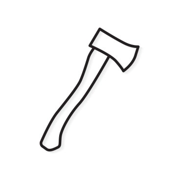 siyah eksen simgesi- vektör çizimi