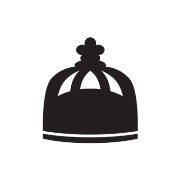 siyah taç simgesi- vektör illüstrasyon