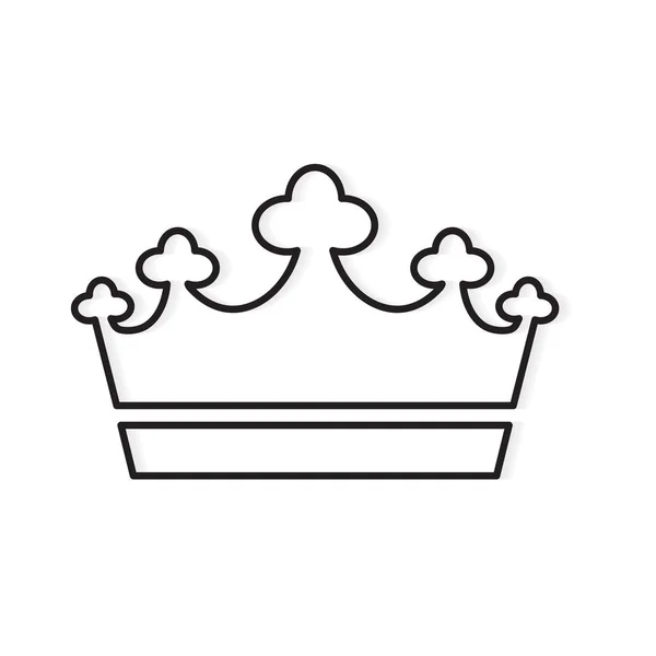 Zwarte kroon pictogram-vector illustratie — Stockvector