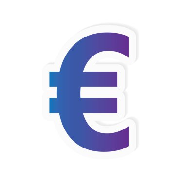 euro gradyan simgesi- vektör illüstrasyon