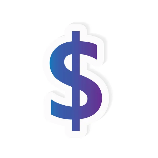 Dollar américain USD gradient icon- illustration vectorielle — Image vectorielle