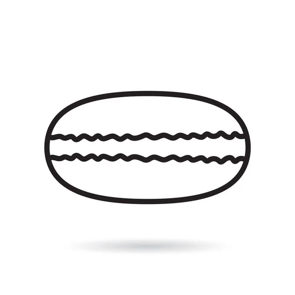 Francês macaroon icon- ilustração vetorial —  Vetores de Stock