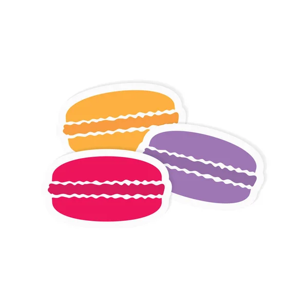 Colorido francês macaroons icon- vetor ilustração — Vetor de Stock