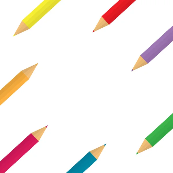 Crayons colorés arrière-plan illustration vectorielle — Image vectorielle