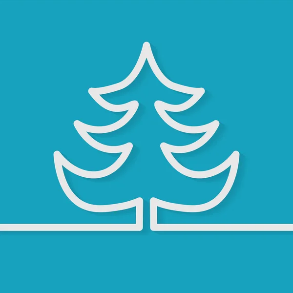 Weihnachtsbaum-Icon-Vektor-Illustration — Stockvektor