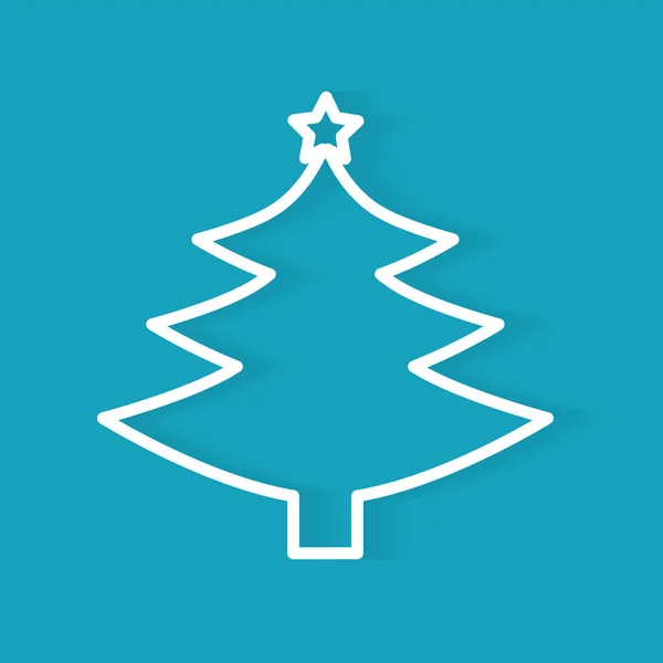 Noel ağacı simgesi- vektör illüstrasyon — Stok Vektör