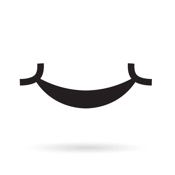 Sorriso nero icon- vettoriale illustrazione — Vettoriale Stock