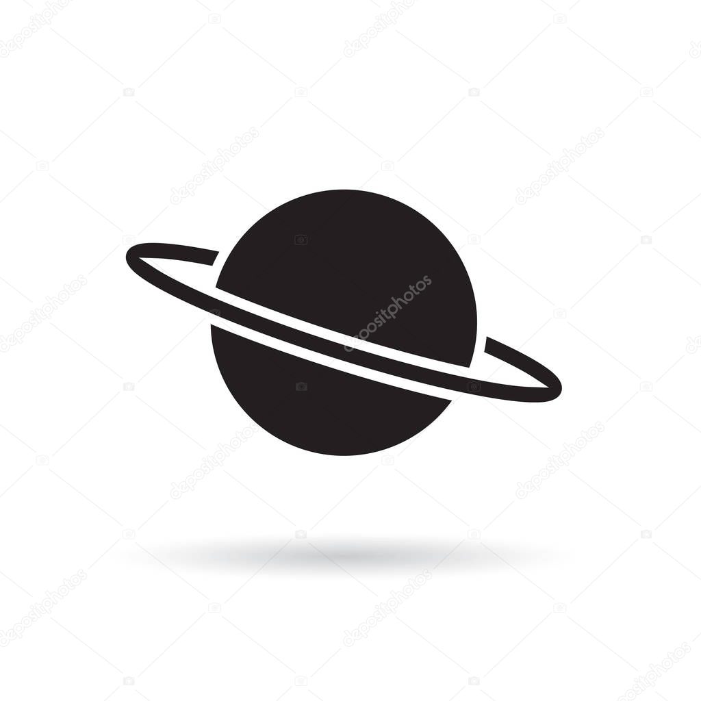 planet saturn icon- vector illustration