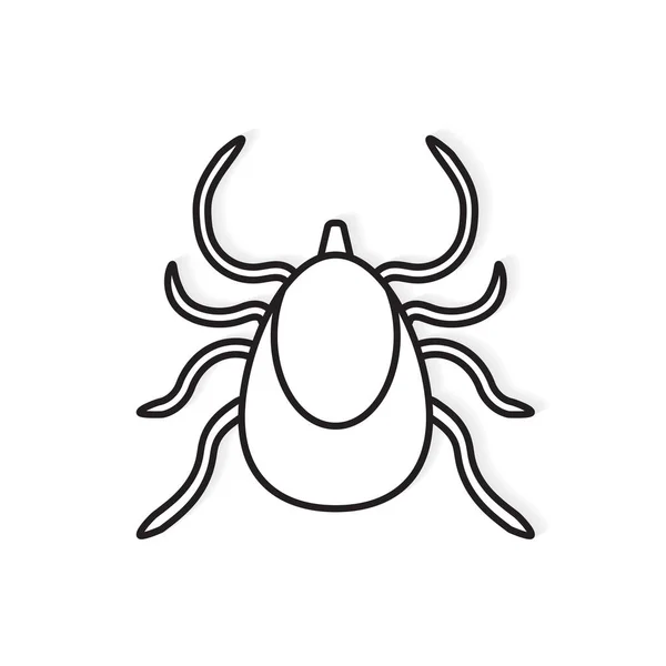 Tick lyme insecte icon- illustration vectorielle — Image vectorielle