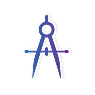 çizim pusulası simgesi- vektör çizimi