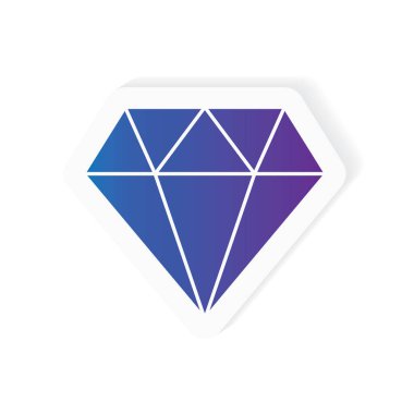 mavi elmas simgesi- vektör illüstrasyon