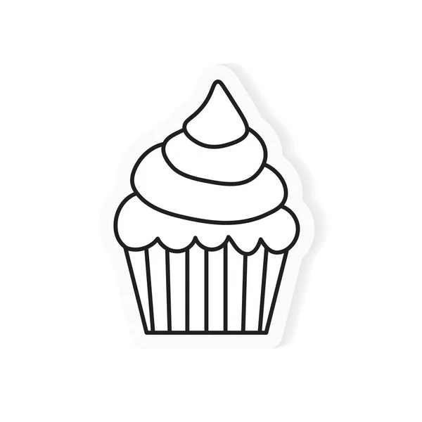 Aniversário cupcake icon- ilustração vetorial — Vetor de Stock