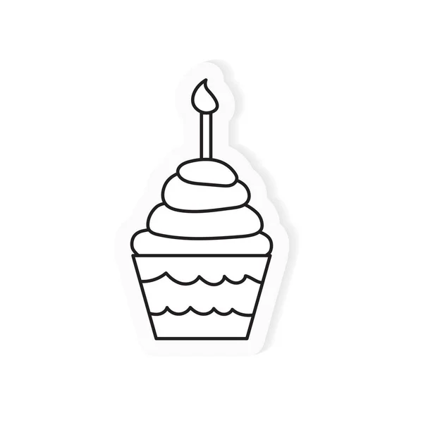 Aniversário cupcake icon- ilustração vetorial —  Vetores de Stock