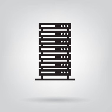 sunucu, veri merkezi simgesi- vektör illüstrasyon