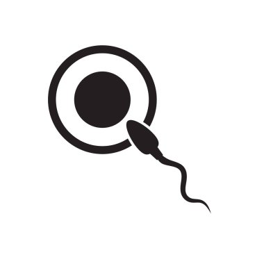 sperm ve yumurta hücre simgesi- vektör illüstrasyon