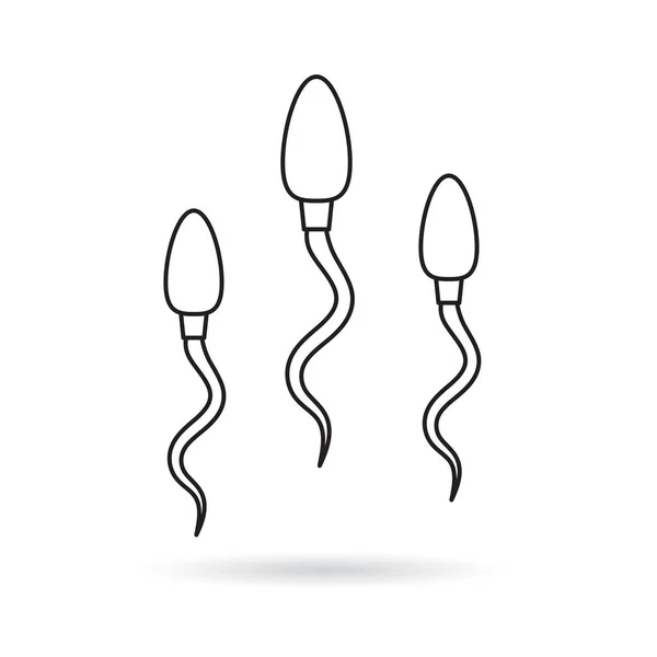 Espermatozoides reproducción masculina icon- vector ilustración — Vector de stock