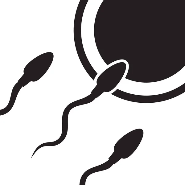 Espermatozoides y óvulos icon- vector ilustración — Vector de stock