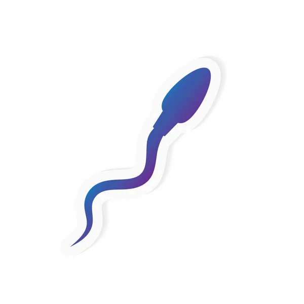 Сперма чоловіча репродуктивна клітина значок векторна ілюстрація — стоковий вектор