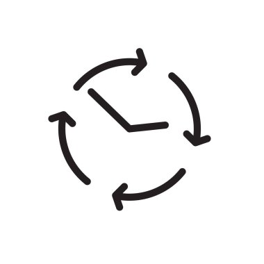 arama geçmişi simgesi- vektör çizimi