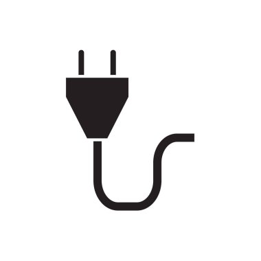 Elektrik pllug simge-vektör illüstrasyon