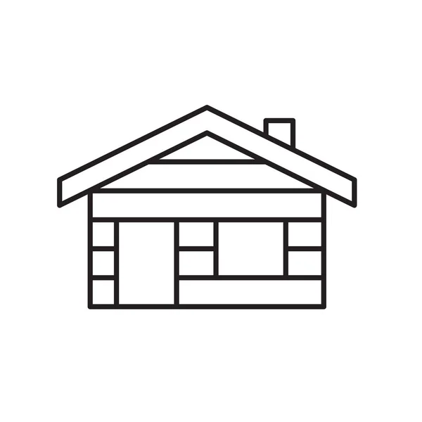 Log cabine, cottage icon- vetor ilustração —  Vetores de Stock
